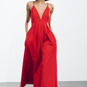 NWT ZARA OPEN BACK DRESS ZW COLLECTION XS